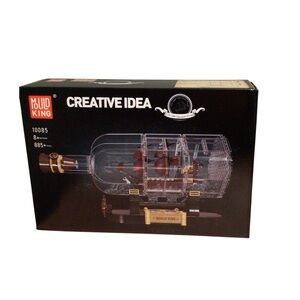 MOULD KING 10085 Small Drift Bottle Mini Queen Revenger Ship Building Block 8+